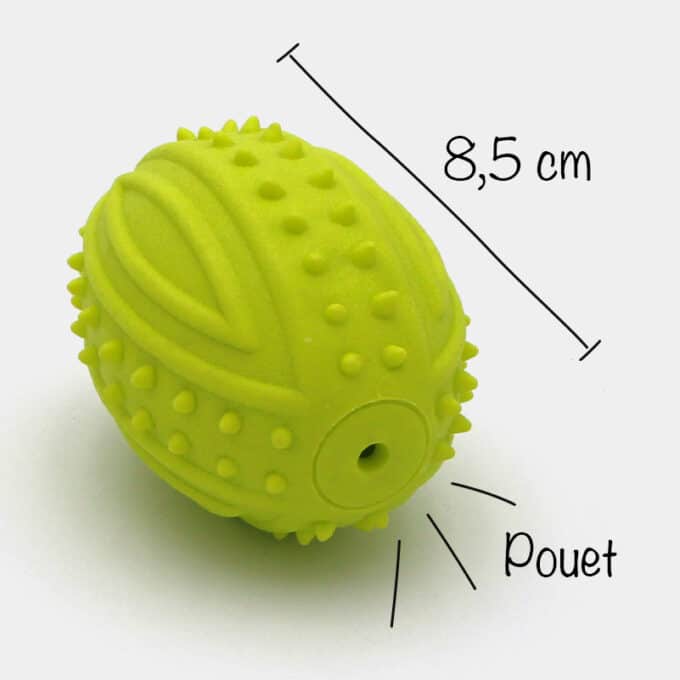 Jouet-chien-chiot-balle-bruit-sonore-mastication-1 Jouet balle sonore en caoutchouc pour la mastication du chien et du chiot