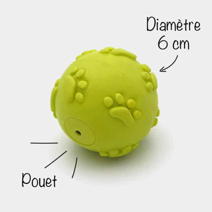 Jouet balle sonore en caoutchouc pour la mastication du chien et du chiot