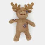 Jouet peluche cerf sonore en toile de jute pour le chien et le chiot