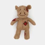 Jouet peluche hippopotame sonore en toile de jute pour le chien et le chiot