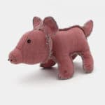 Jouet peluche cochon rose sonore en toile de jute pour le chien et le chiot