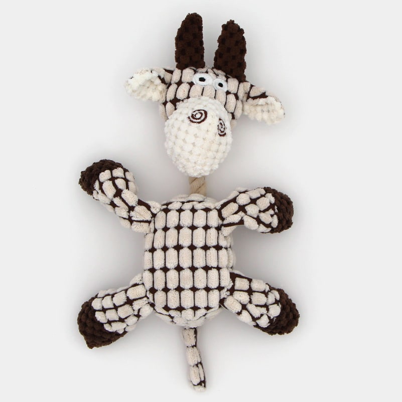 Peluche pour chien, jouet interactif en forme de petit singe, chiot  couineur, mouton, vache - AliExpress