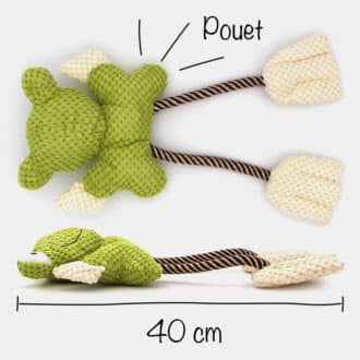 Jouet peluche grenouille doux sonore pour le chien et le chiot