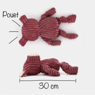 Jouet peluche rose doux sonore pour le chien et le chiot