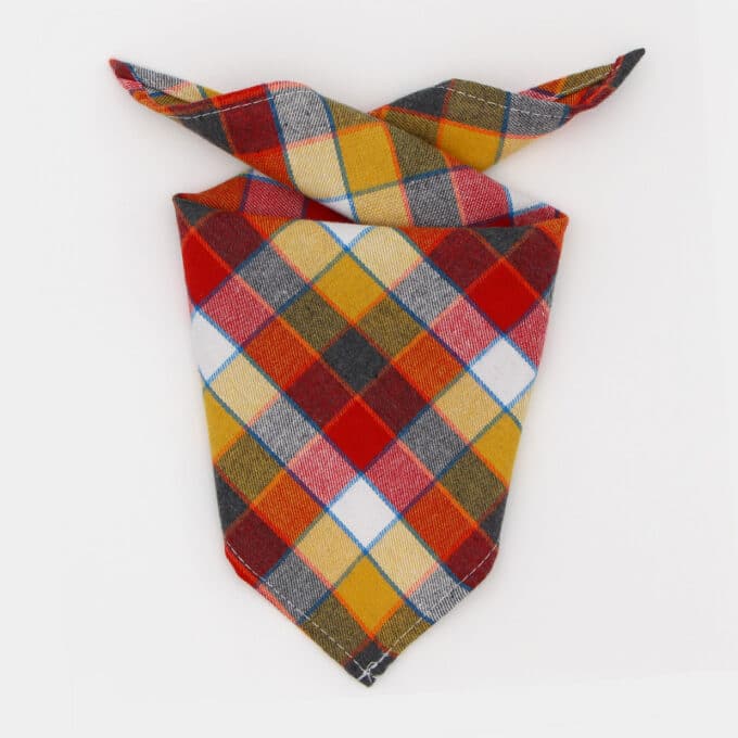 bandana pour chien foulard à carreaux tartan