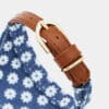collier foulard bandana bleu à fleurs pour le chien, le chiot ou le chat