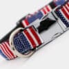 collier-nylon-clip-sport-drapeau-USA-chien-2 collier USA en nylon avec clip argenté pour chien et chiot