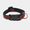 collier-sport-chien-chiot-nylon-reflechissant-clip-rouge collier sport réfléchissant en nylon avec clip pour chien et chiot