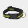 collier-sport-chien-chiot-nylon-reflechissant-clip-vert collier sport réfléchissant en nylon avec clip pour chien et chiot