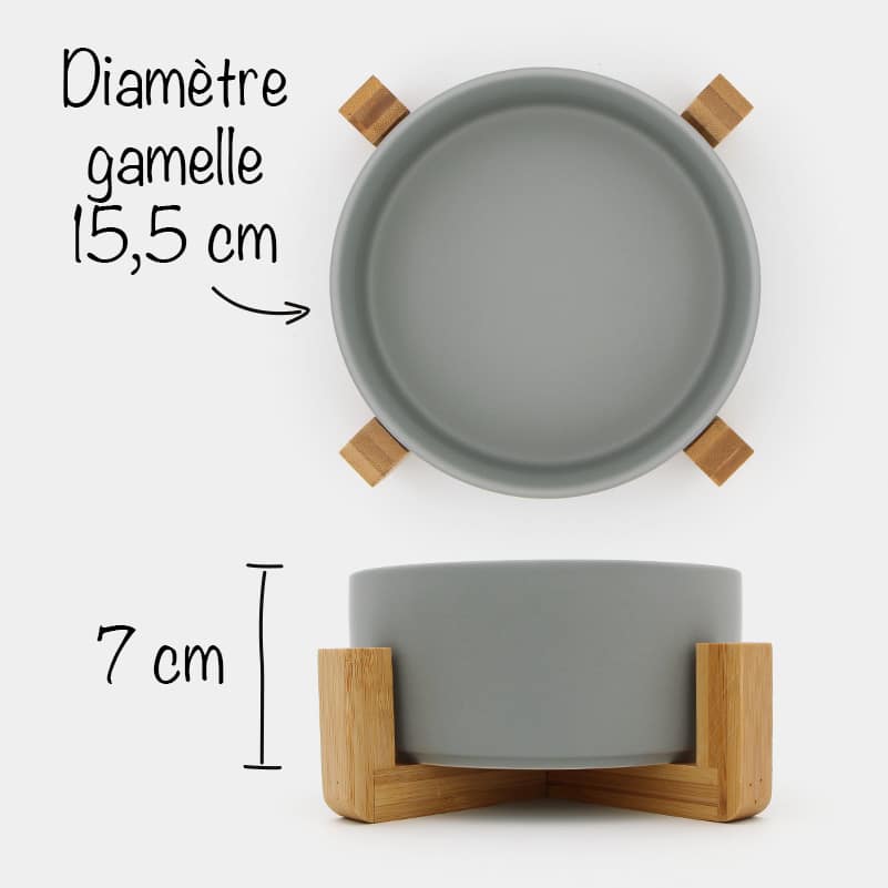 Gamelle En Ceramique Avec Socle En Bois Pour Chat Chien Catedogshop