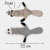 jouet-chien-chiot-peluche-bruit-sonore-5 Jouet peluche furet sonore plat pour le chien et le chiot