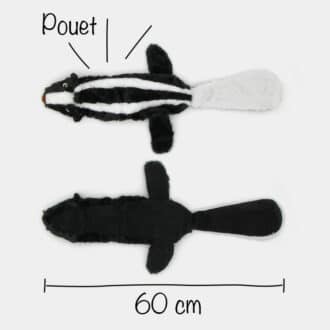 Jouet peluche blaireau sonore plat pour le chien et le chiot