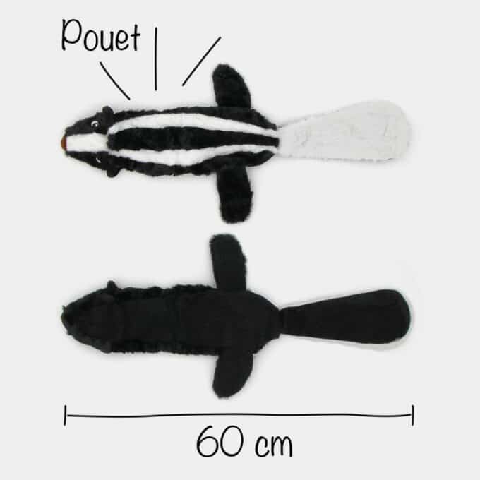 jouet-chien-chiot-peluche-bruit-sonore-6 Jouet peluche blaireau sonore plat pour le chien et le chiot