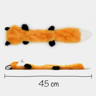 Jouet peluche renard sonore plat pour le chien et le chiot