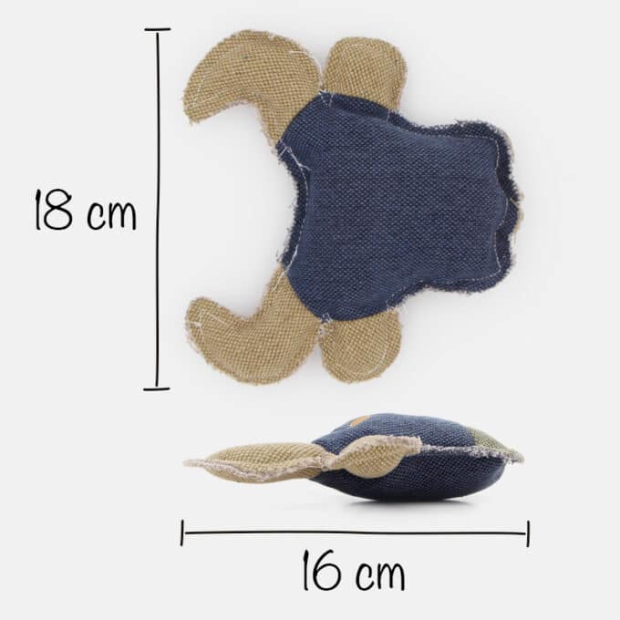 Jouet tête en toile de jute pour la mastication du chien et du chiot