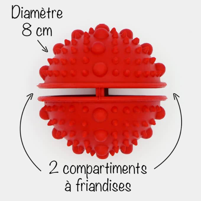 Balle à friandises pour chien distributrice de croquettes jouet anti-glouton