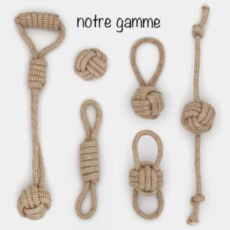 Jouet en corde pour chien avec nœuds à mâcher