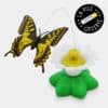 Jouet interactif papillon volant autour d'une fleur