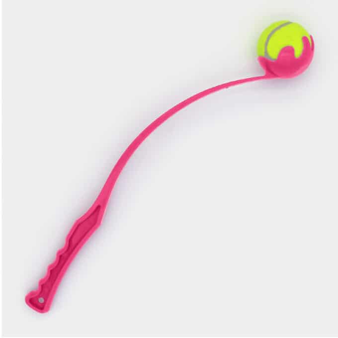 jouet-jeu-lance-balle-chien-rose-4 Jouet lance balle de tennis catapulte pour le chien