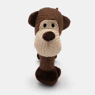 Jouet peluche singe sonore rigide pour le chien et le chiot