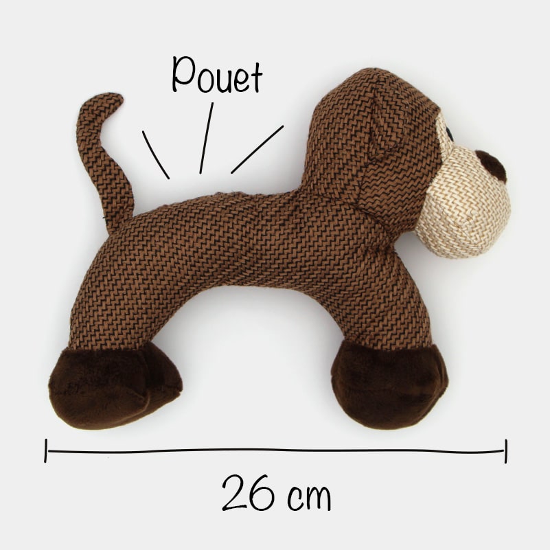 Jouet peluche plat sans rembourrage - Jouet pour chien