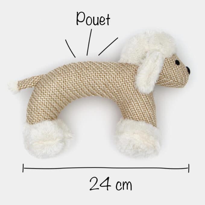 Jouet peluche mouton sonore rigide pour le chien et le chiot