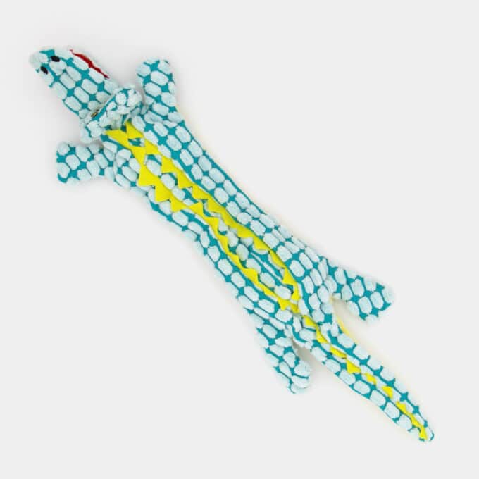 Jouet peluche crocodile sonore plat pour le chien et le chiot