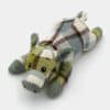 jouet-peluche-chien-chiot-sonore-bruit-cochon-2 Jouet peluche cochon sonore en lin motif tartan pour le chien et le chiot
