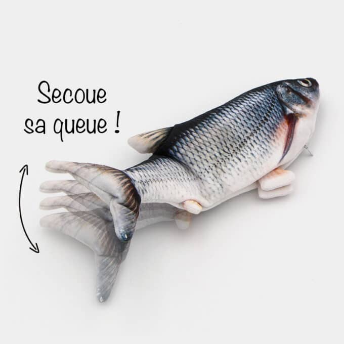 jouet-peluche-poisson-remue-queue-herbe-chat-chaton-9 Poisson qui bouge la queue pour chat jouet électronique interactif