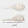 jouet-peluche-tissu-souris-blanche-chat-chaton-2 jouet peluche souris blanche pour le chat ou le chaton