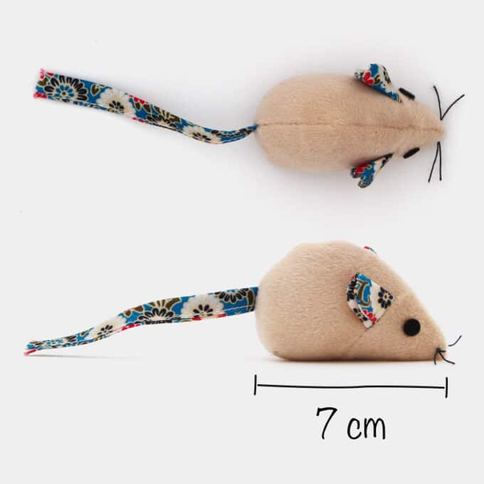 jouet peluche souris en tissu pour le chat ou le chaton