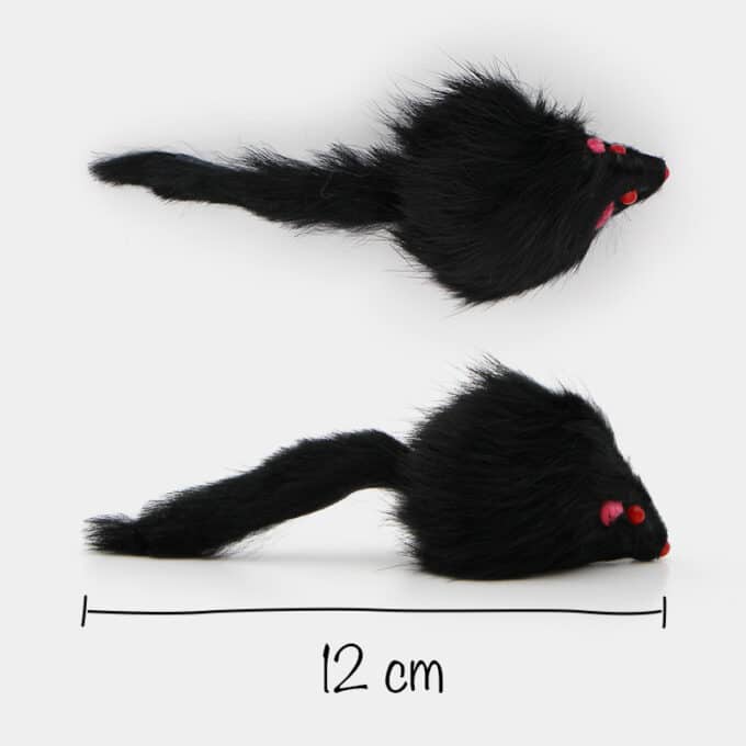 jouet peluche souris noire pour le chat ou le chaton