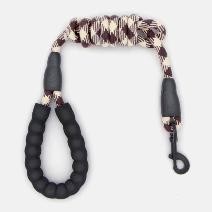 Laisse en corde d'escalade pour chien motif écossais