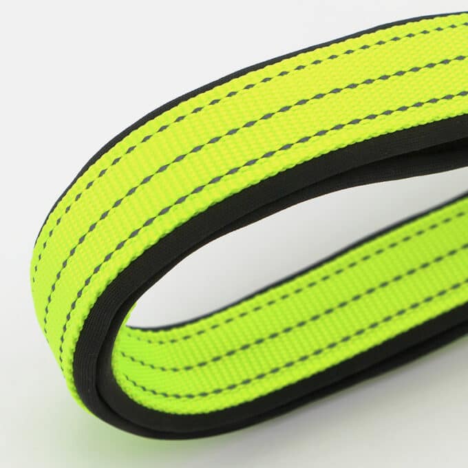 laisse-sport-fluo-nylon-reflechissant-chien-11 Laisse réfléchissante fluo pour chien