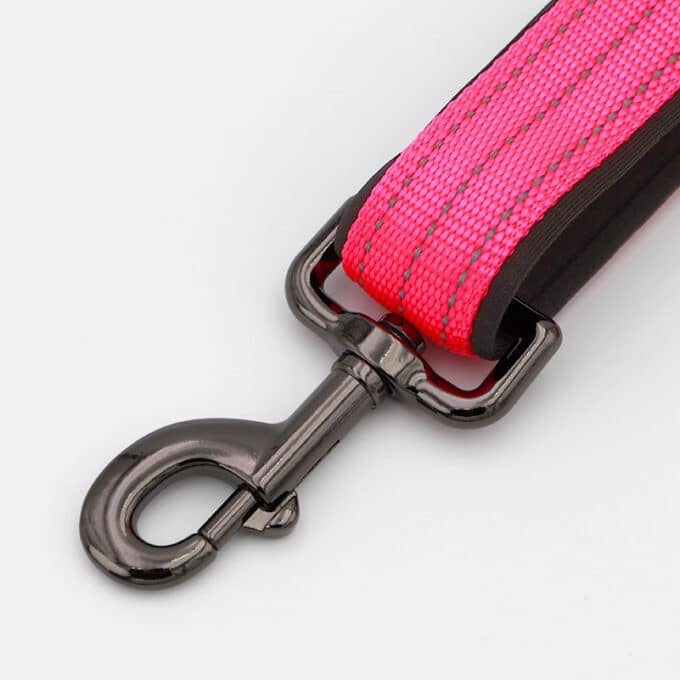 laisse-sport-fluo-nylon-reflechissant-chien-8 Laisse réfléchissante fluo pour chien