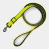 laisse-sport-fluo-nylon-reflechissant-chien-jaune laisse sport fluo en nylon réfléchissante pour chien et chiot
