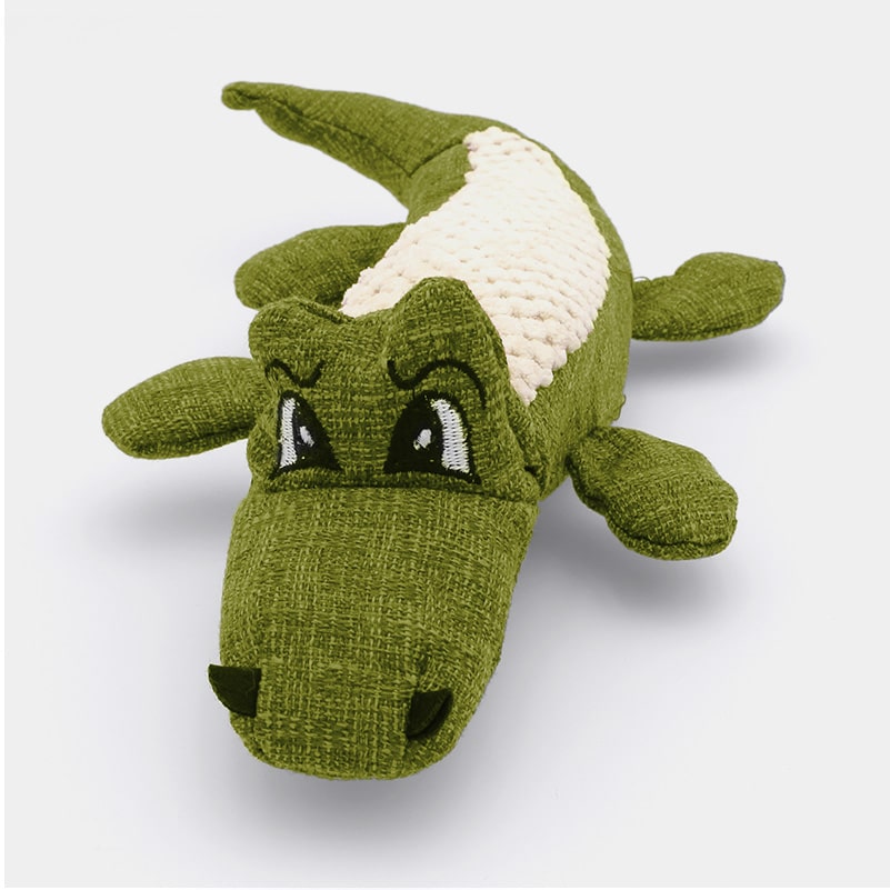 Peluche crocodile pour chien qui couine