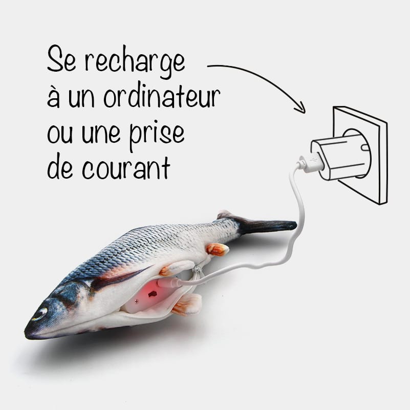 Poisson qui bouge pour chat - Jouet interactif