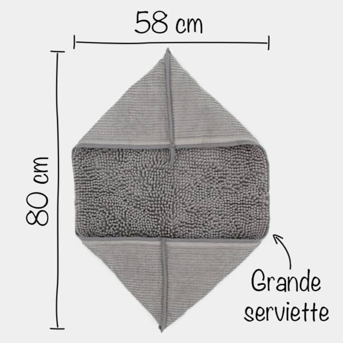serviette-microfibre-bain-absorbante-chien-chiot-9 serviette microfibre super absorbante pour le bain et le séchage du chien ou du chiot