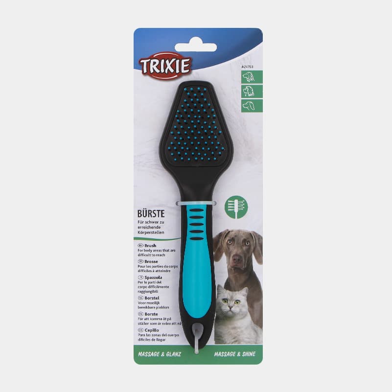 Brosse carde anti-mue Trixie chat & petit chien à poil court