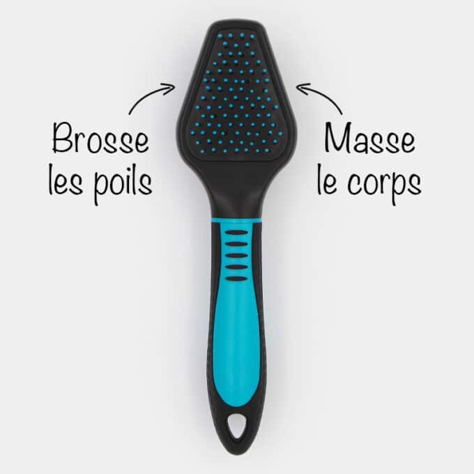double-brosse-toilettage-massage-chat-chien-trixie-5 Brosse double Trixie pour le brossage du chat et du chien
