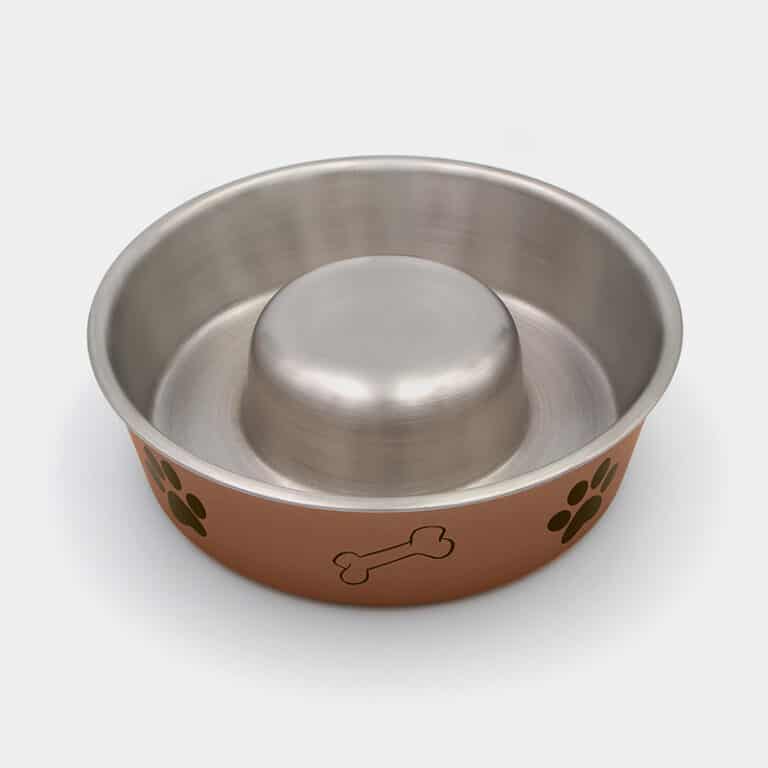 Gamelle anti glouton chien en inox Trixie