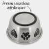 Gamelle pour chat chien bol en inox anti-dérapant