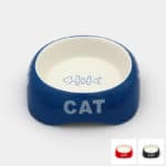 Gamelle céramique pour chat bleue