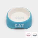 Gamelle céramique pour chat bleue
