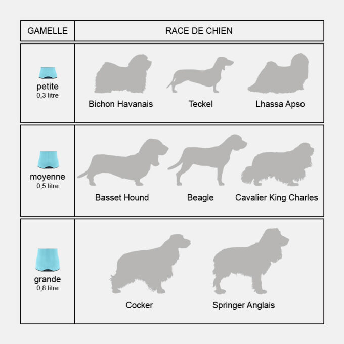 Taille de la gamelle surélevée pour chien à longues oreilles et souffrant d'arthrose
