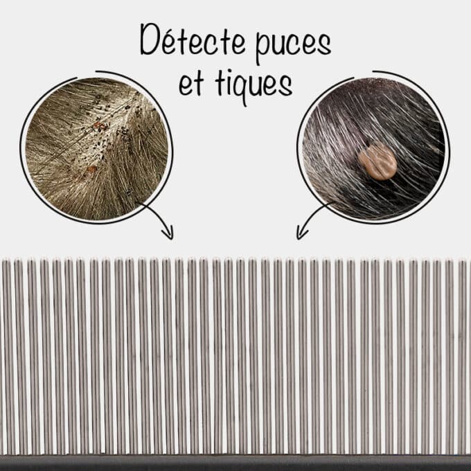 peigne-anti-puce-tique-poussiere-toilettage-chat-chien-trixie-3 Peigne anti-puce, anti-tique et poussière pour le chat et le chien
