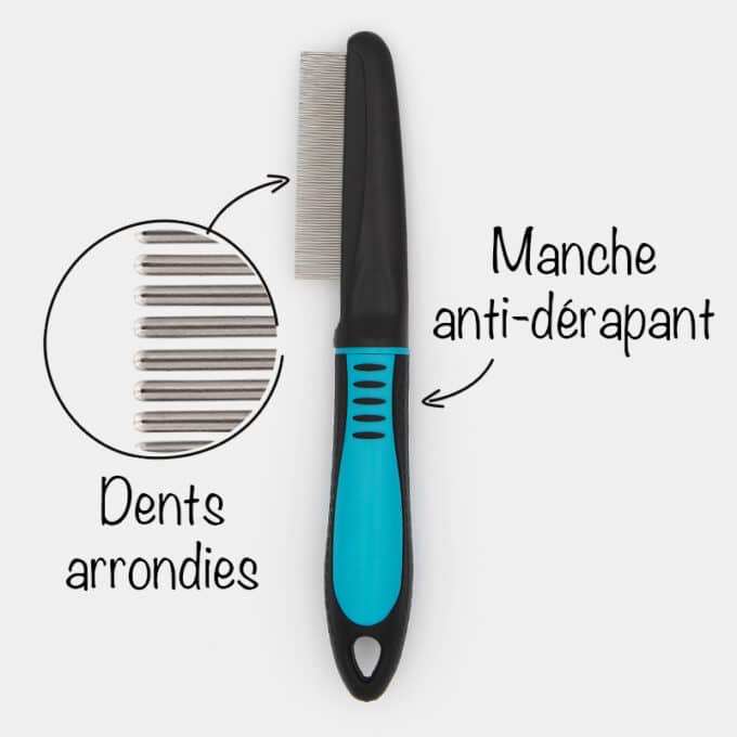 peigne-anti-puce-tique-poussiere-toilettage-chat-chien-trixie-4 Peigne anti-puce, anti-tique et poussière pour le chat et le chien