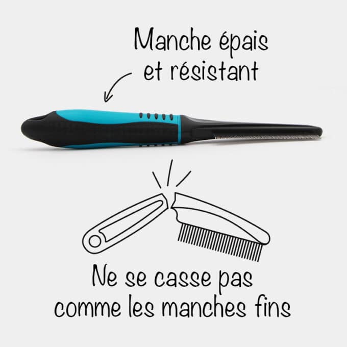 peigne-anti-puce-tique-poussiere-toilettage-chat-chien-trixie-5 Peigne anti-puce, anti-tique et poussière pour le chat et le chien