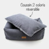 Couchage lit panier coussin confortable, moelleux, déhoussable et lavable pour chien et chat